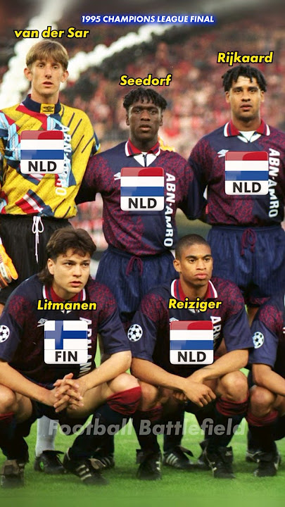 Ajax Amsterdam squad vs AC Milan Final Champions League 1995🔥Nations❤️#footballshorts #ucl #ajax