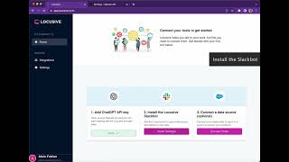 Locusive | Setting up the Slackbot to talk to your data