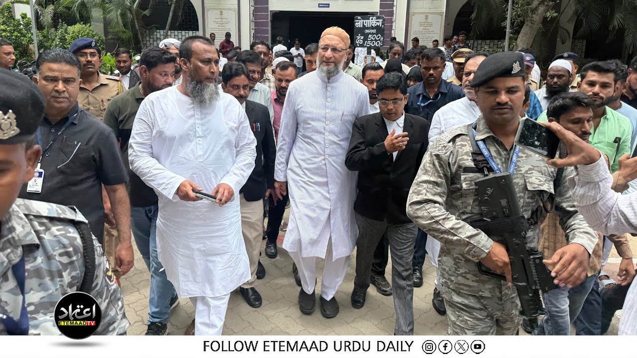 AIMIM Chief And MP Hyderabad Barrister Asaduddin Owaisi Arrived At Nanded Session Court In 2010 Case
