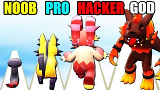 Pocket Monsters Rush - NOOB vs PRO vs HACKER vs GOD (New update) screenshot 4