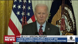 ⁣ABC News | President Biden addresses deadly Nashville school shooting | ABC News Special Report