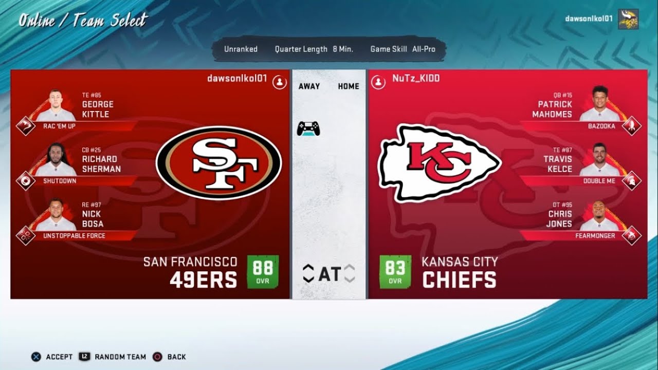 San Francisco 49ers vs Kansas City Chiefs Super Bowl 54 (Head to Head