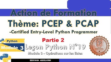 leçon python N°19 partie 2 Module 3   Opérations sur les listes