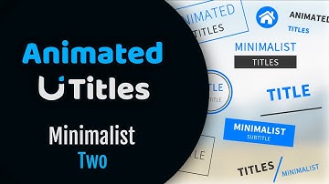 Animated Titles - Minimalist Two - UI Titles Pack for DoozyUI - Unity