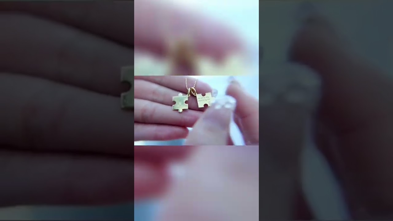 18k gold puzzle necklace can be customized 