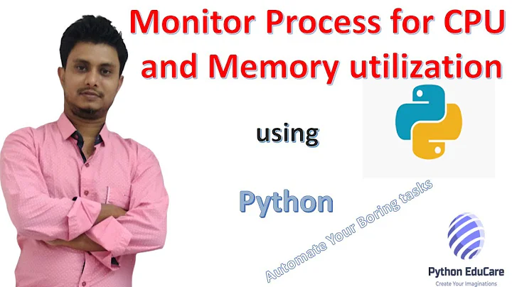 Monitor the CPU and Memory utilization by Process IDs || Monitoring Applications|| Python || psutil