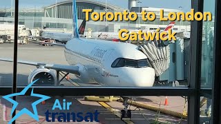Air Transat TS282 Takeoff | Toronto Pearson to London Gatwick | Airbus A321LR | Class Club Standard