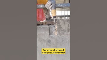easy way how to removed plywood or any material in cement embedded #construction #concretework