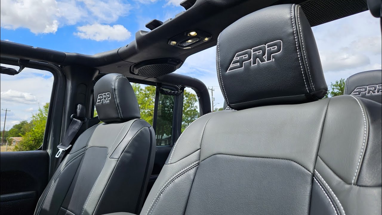 PRP Seat Covers for Jeep Gladiator Before & After, Cloth Seat Upgrade
