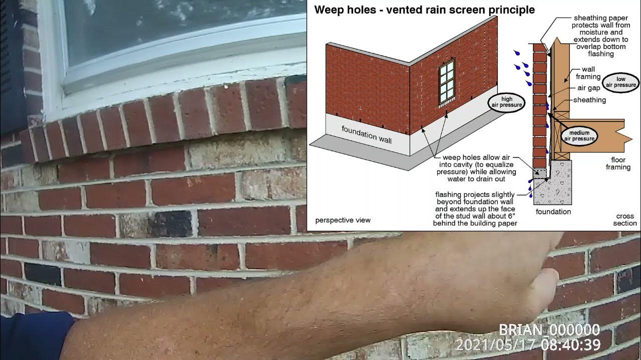 Weep holes brick veneer YouTube
