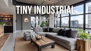 Tiny Industrial Apartment Style with soft gray black metal and reclaimed wood screenshot 5