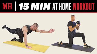 Just because you can't get to a gym, doesn't mean your workout has
suffer. men's health fitness director, ebenezer samuels, programmed
15-minute wor...