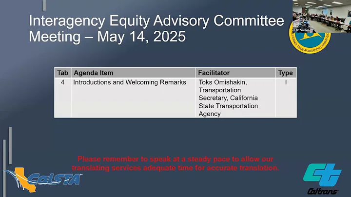 May Interagency Equity Advisory Committee Executive Meeting