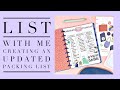 PLAN WITH ME 〰️ CREATING A FUN PACKING LIST 〰️ THE HAPPY PLANNER