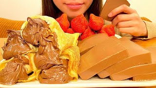 ヌテラクレープとチョコミルクプリンを作って食べるバレンタイン【簡単レシピ】