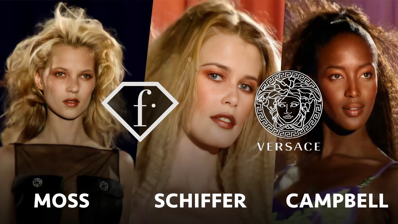 Gianni Versace Fashion Show feat. Claudia Schiffer, Kate Moss and