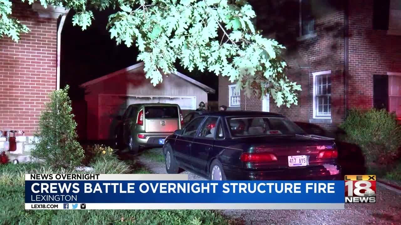 Crews Battle Overnight Structure Fire - YouTube
