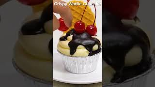 The Ultimate Crispy Waffle Cupcake 🧇😋 Cupcake Mania 🧁 #shorts #cupcake #nyamnyamshorts screenshot 5