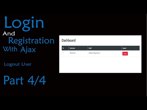 How to make logout in php and mysqli with ajax || php and ajax || Part - 4