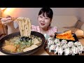 비오는 날엔 따끈한 어묵우동과 참치마요 가득 김밥 Tuna Gimbap and Udon(Noodles) Mukbang Eatingsound