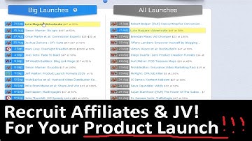 How to Recruit Affiliates For Your Product Launch | Get on MUNCHEYE JV Product Launch  Calendar List