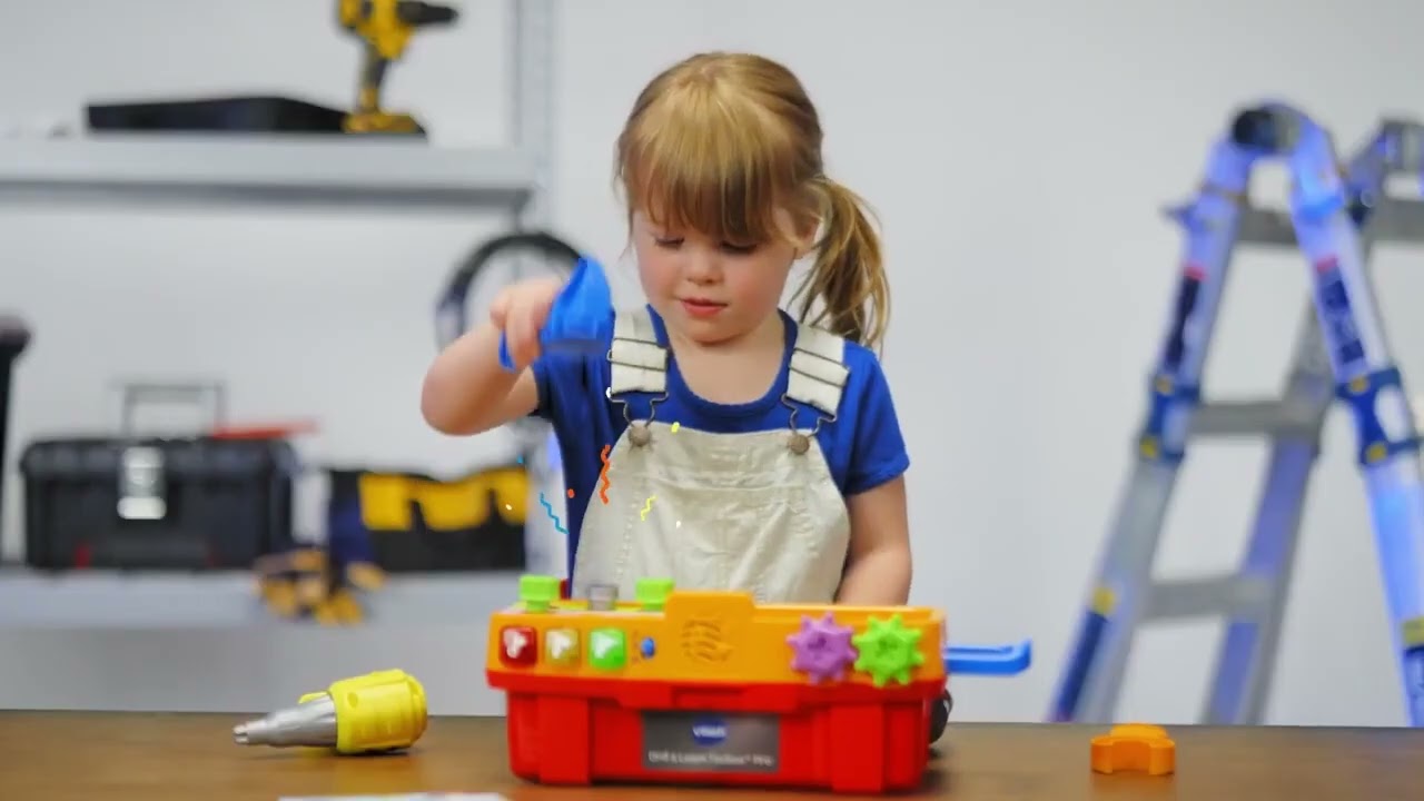 VTech - Ma Bricolo-Box Interactive, Caisse à Outils Enfant Éducative, Jouet Électronique Sons et Lumières, 10 VTech - Ma Bricolo-Box Interactive, Caisse à Outils Enfant Éducative, Jouet Électronique Sons et Lumières, 10