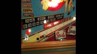chicago coin pin bowler pinball machine, backglass animation chicago coin pin bowler pinball machine, backglass animation