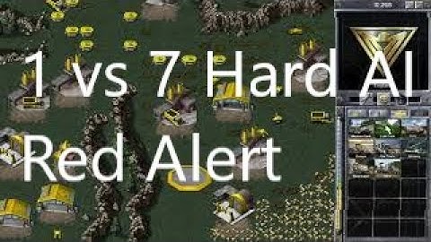 1 vs 7 Hard AI Red Alert Remastered Allies (Broken AI)