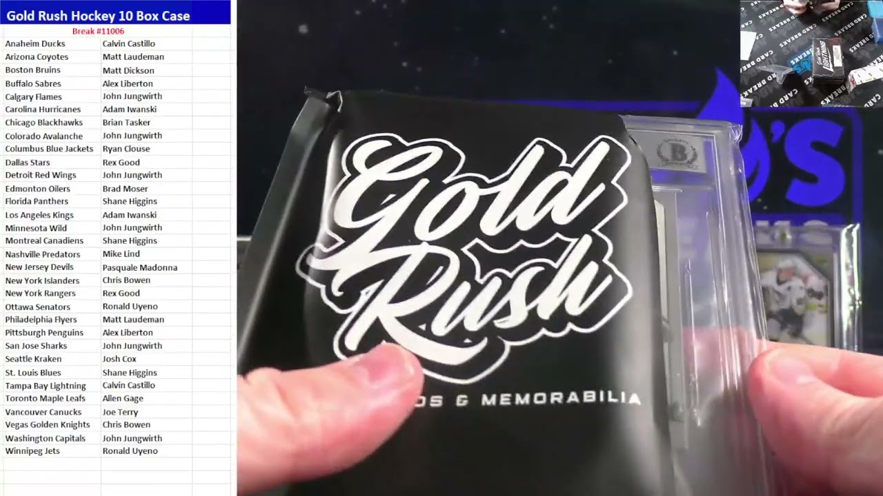 BREAK #11006   Gold Rush Hockey 10 Box Case