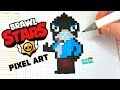 КРОУ из ИГРЫ BRAWL STARS РИСУНКИ ПО КЛЕТОЧКАМ - PIXEL ART