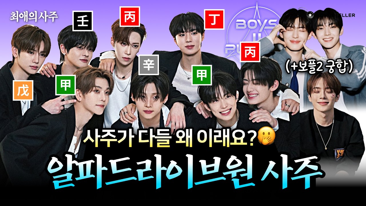 진정한 알파메일 사주의 등장? 알파드라이브원 사주 관계성 궁합🩶 (+보플2 궁합) | 최애의 사주 EP.7