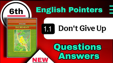 6th Std - English - Chapter 1.1 Don