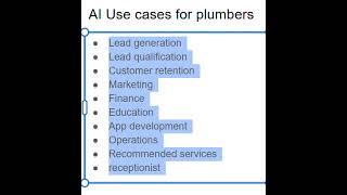 AI use cases for plumbers with audio