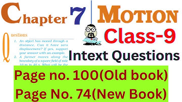 Intext questions Chapter 7 Motion Class 9 Science NCERT Page No 74