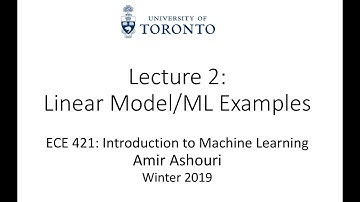 Lecture 2- Linear Model - 2019