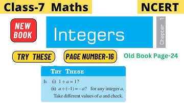 Class 7 Maths Chapter 1 Integers | Try these page number 16 solution | Try these page 24 solution