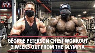 Nate trains chest with George Da Bull Peterson 7 weeks out from the Olympia.