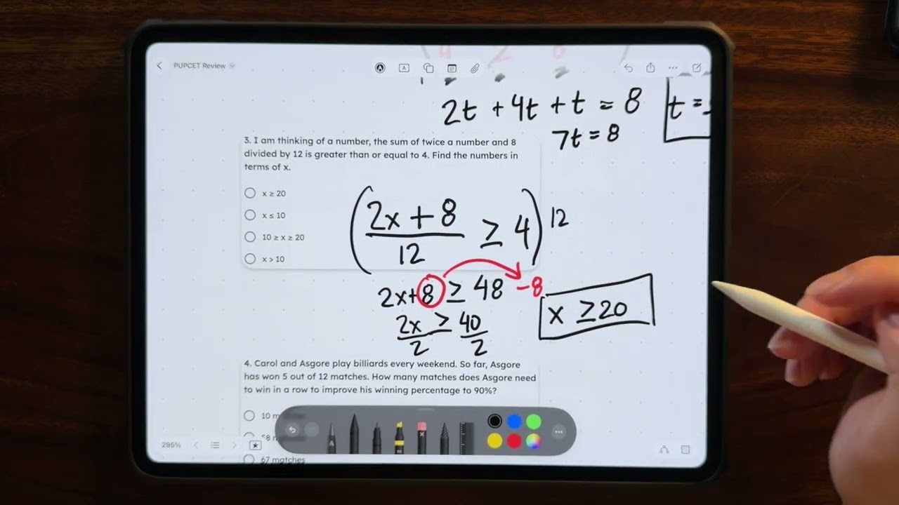 PUPCET Math Mock Exam (Full Solutions)