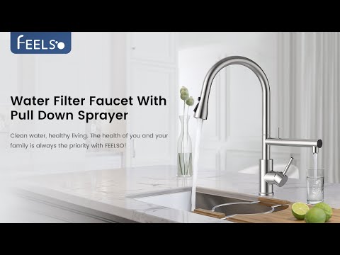 Installing a Pull-Down Kitchen Faucet with Water Filter Built In | FEELSO Guided Installations