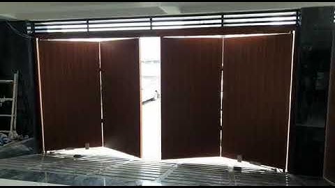 Swing folding gate automation at adajan done by krishna home automation +919016042525