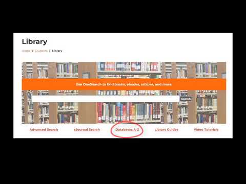 ENG V01A Library Research - YouTube
