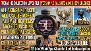 🔥 PUBG/BGMI 100 Collection Level File 🤑 | ESP Free | Aimbot Free | Bullet Tracking | Wall Hack 🔥