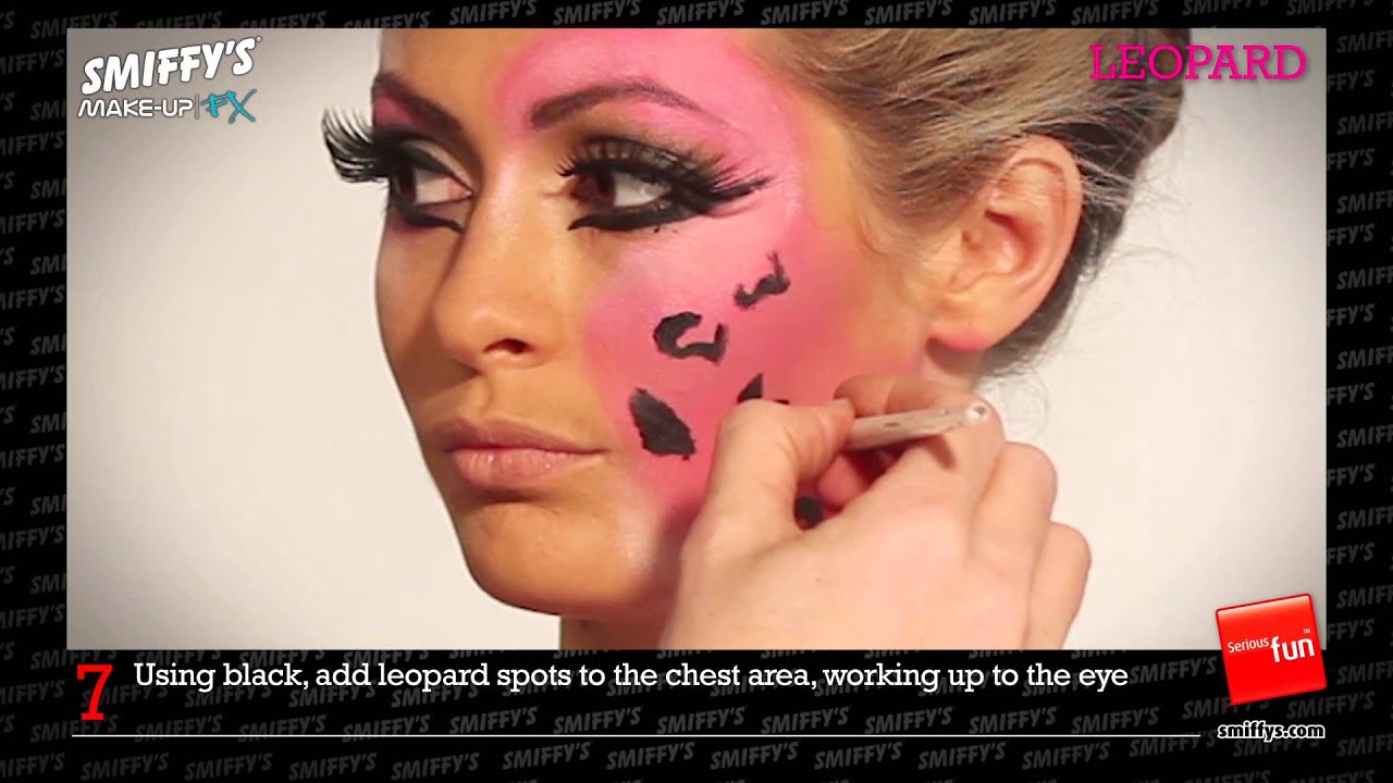 Leopard Face Painting Make Up Tutorial YouTube