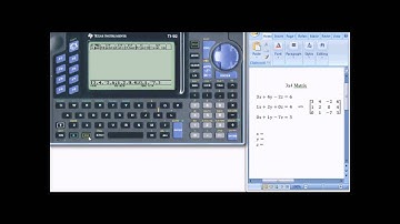 Using rref on the Ti-92
