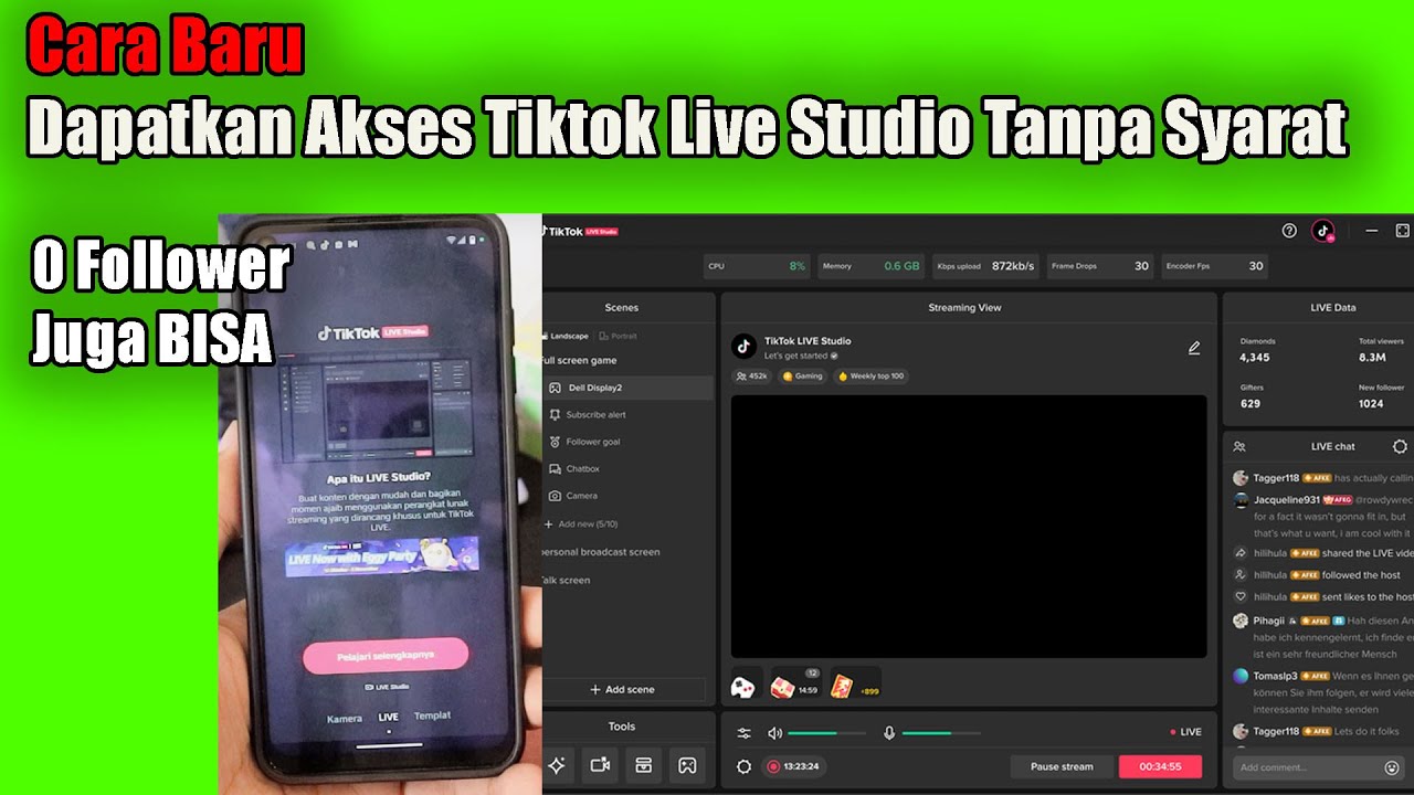 TikTok Live Studio penggunaan alat produksi konten live