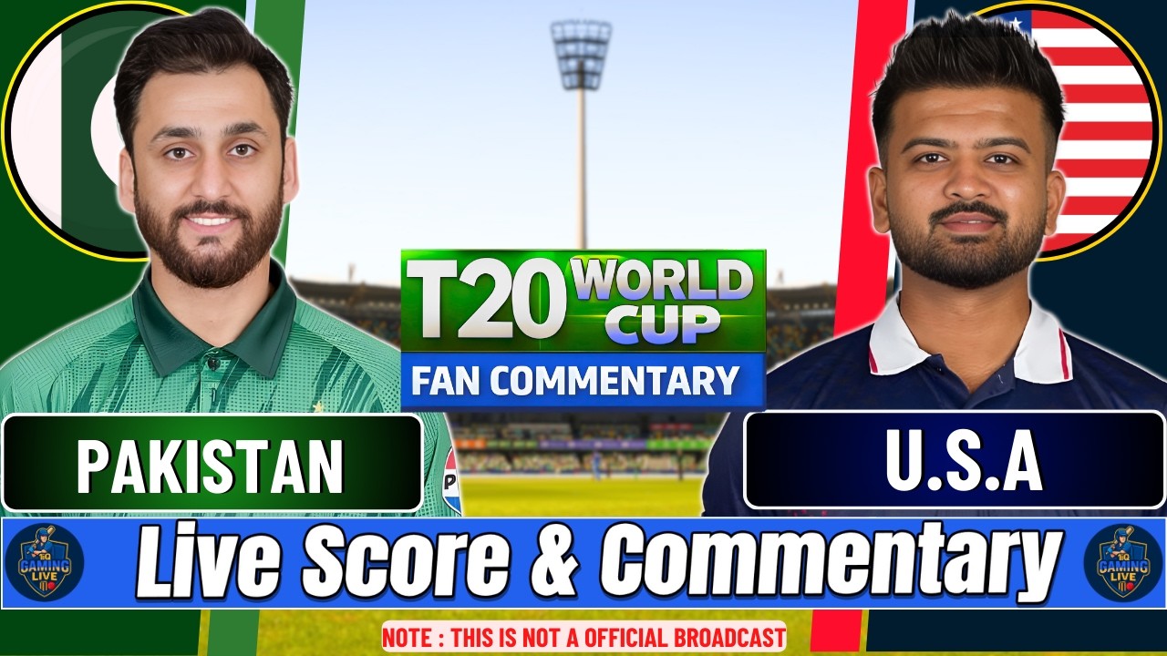 PAK vs USA LIVE with real-time score updates match analysis & fan interaction on 1iQ Gaming.