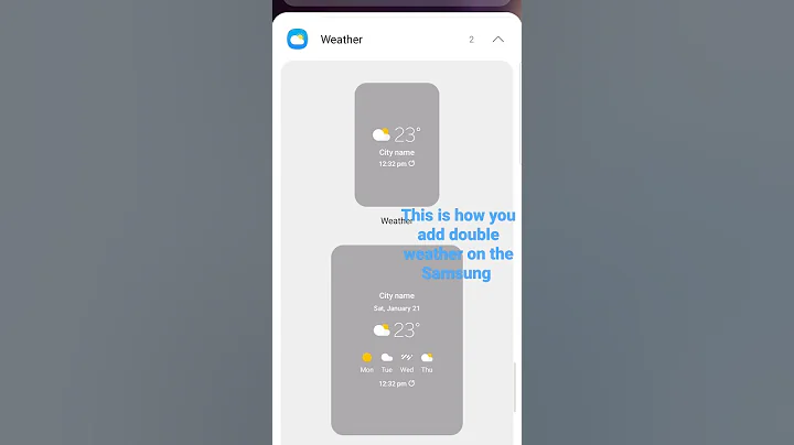 This is how you add double weather on Samsung #short #shorts #trendingshorts
