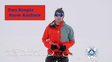 Building Simple Snow Anchors. The vertical picket and the T-slot