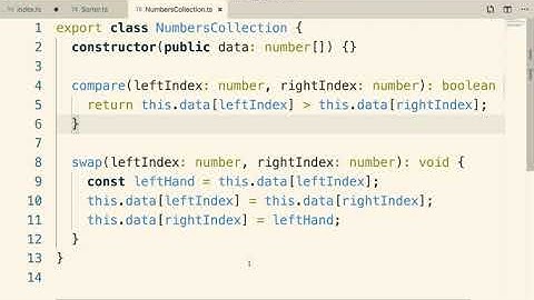 Typescript Guide - Lesson 81  Separating Swapping and Comparison