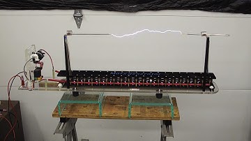Marx Generator Operation With Lights On (300,000 volts)